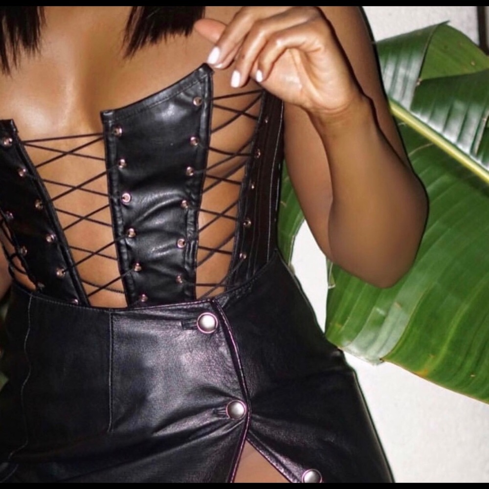 Leather corset